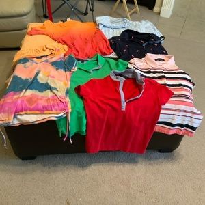 Bundle Variety Of 8 Women Shirts Size Medium.